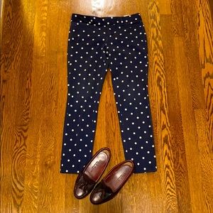 Banana Republic Stretchy Polka Dot Dress Pants